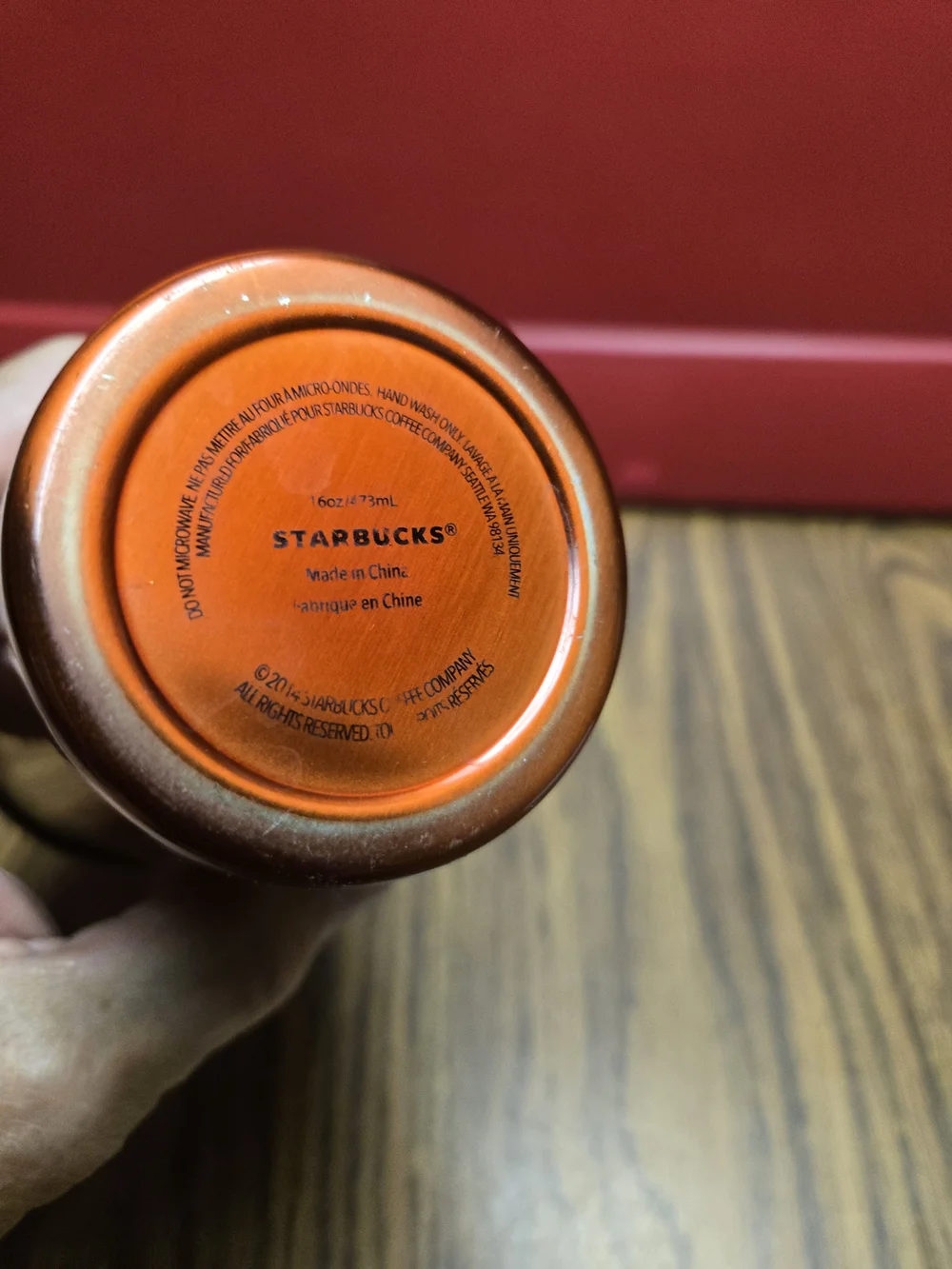 Starbucks Metallic Copper Tumbler with Straw.